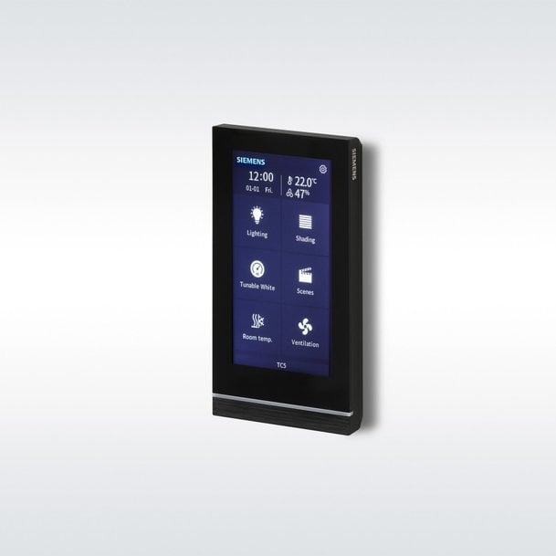 EL NUEVO PANEL TÁCTIL KNX TC5 DE SIEMENS CONVIERTE TODAS LAS ESTANCIAS EN INTELIGENTES